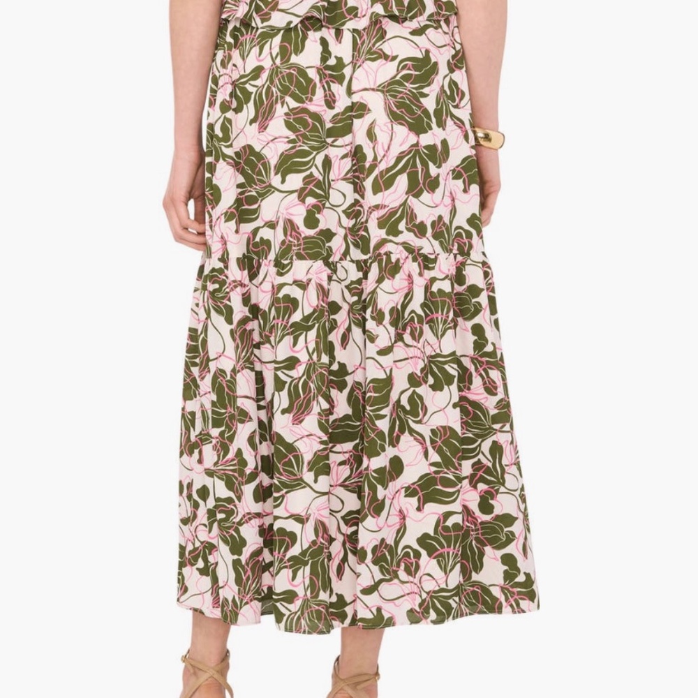 PARKER Floral Egret Tiered Midi Skirt - Picture 4 of 11
